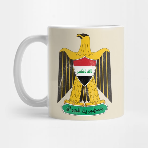 Iraq // Faded Vintage Style Flag Art Design by DankFutura